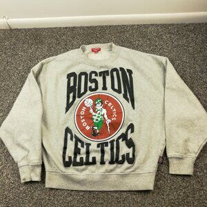 2023 Boston Celtics Sweatshirt Mitchell & Ness Crewneck Gray Womens Small $70